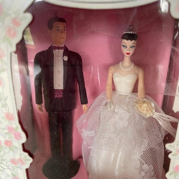 HALLMARK Barbie Ken Wedding Day 1997 Ornaments IOB - Picture 5 of 12
